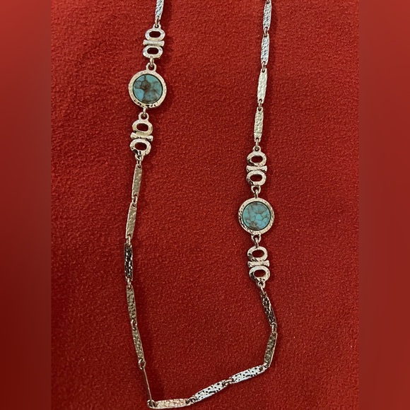 Sarah Coventry Jewelry - Silver and Turquoise Necklace